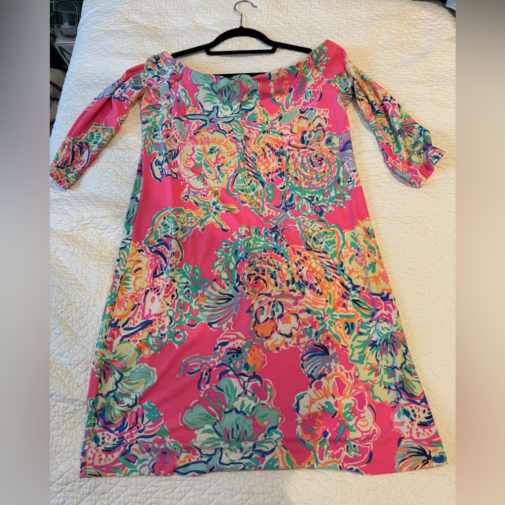 Lilly Pulitzer Laurana Coral Reef Island Seacret Dress, Large